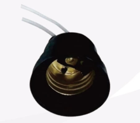 Bocal Com Rabicho Preto E27 4A 250V Duaquin